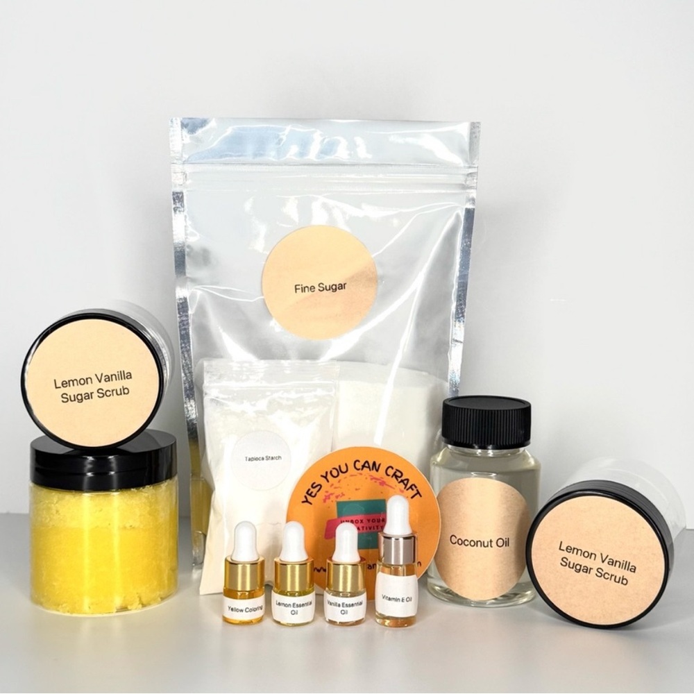 DIY Sugar Scrub Making Kit- Lemon Vanilla